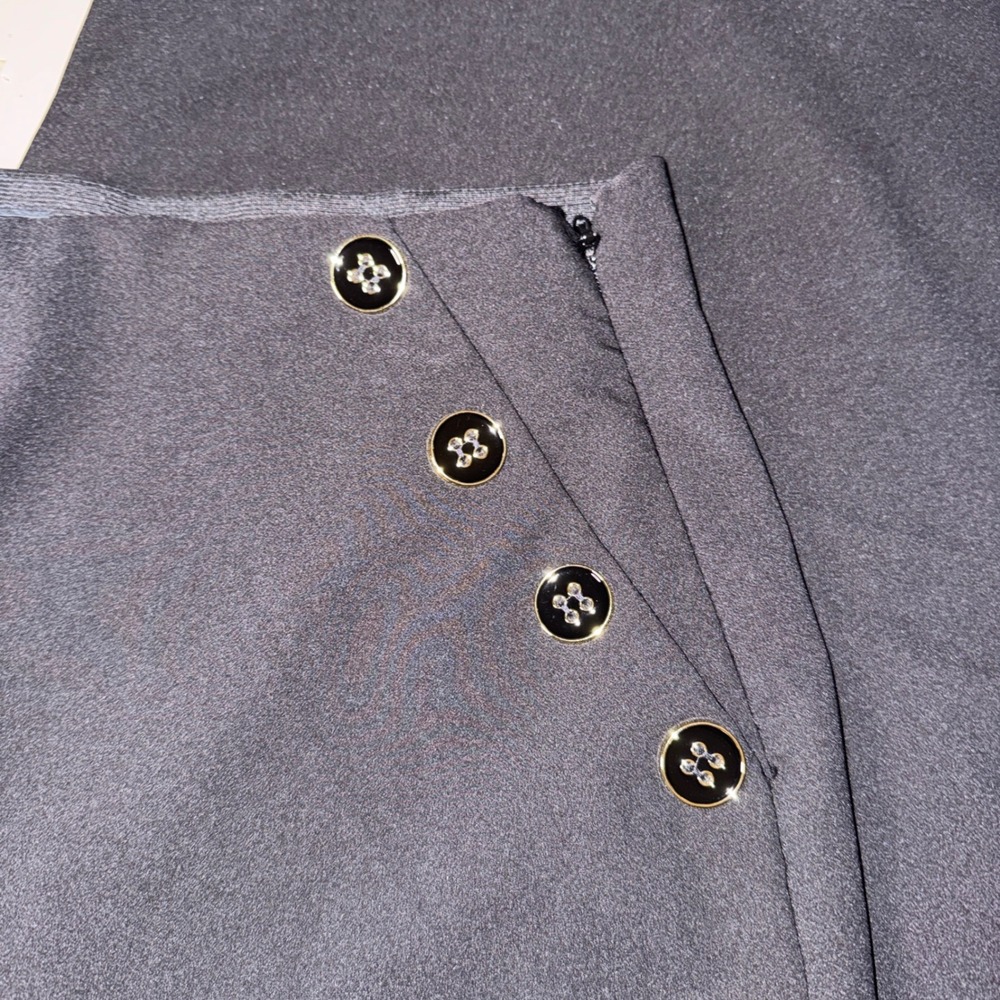Torrid Black Wide Leg Sailor Button refined crepe High rise Pants Plus Size 22R - Picture 2 of 6